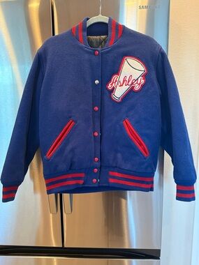 Vintage Letterman Jacket Wool Leather Sleeves “Ashley” Patch USA Varsity
